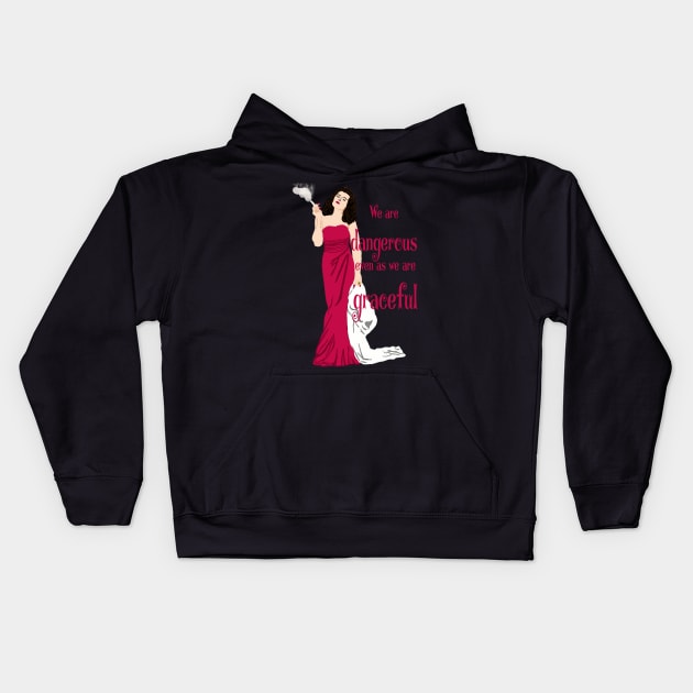 Dangerous Graceful Women Kids Hoodie by MGphotoart